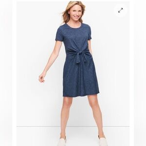 T by Talbots Tie-Front Tee Shirt Dress. Size Small.